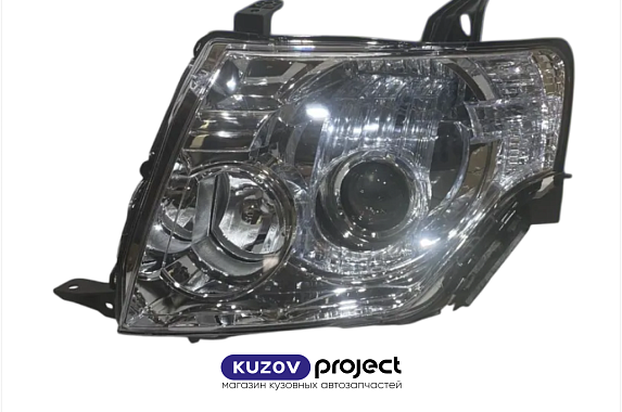 Фара левая галоген с электрическим корректором Mitsubishi Pajero 2006-2011 (TYC / Тайвань)